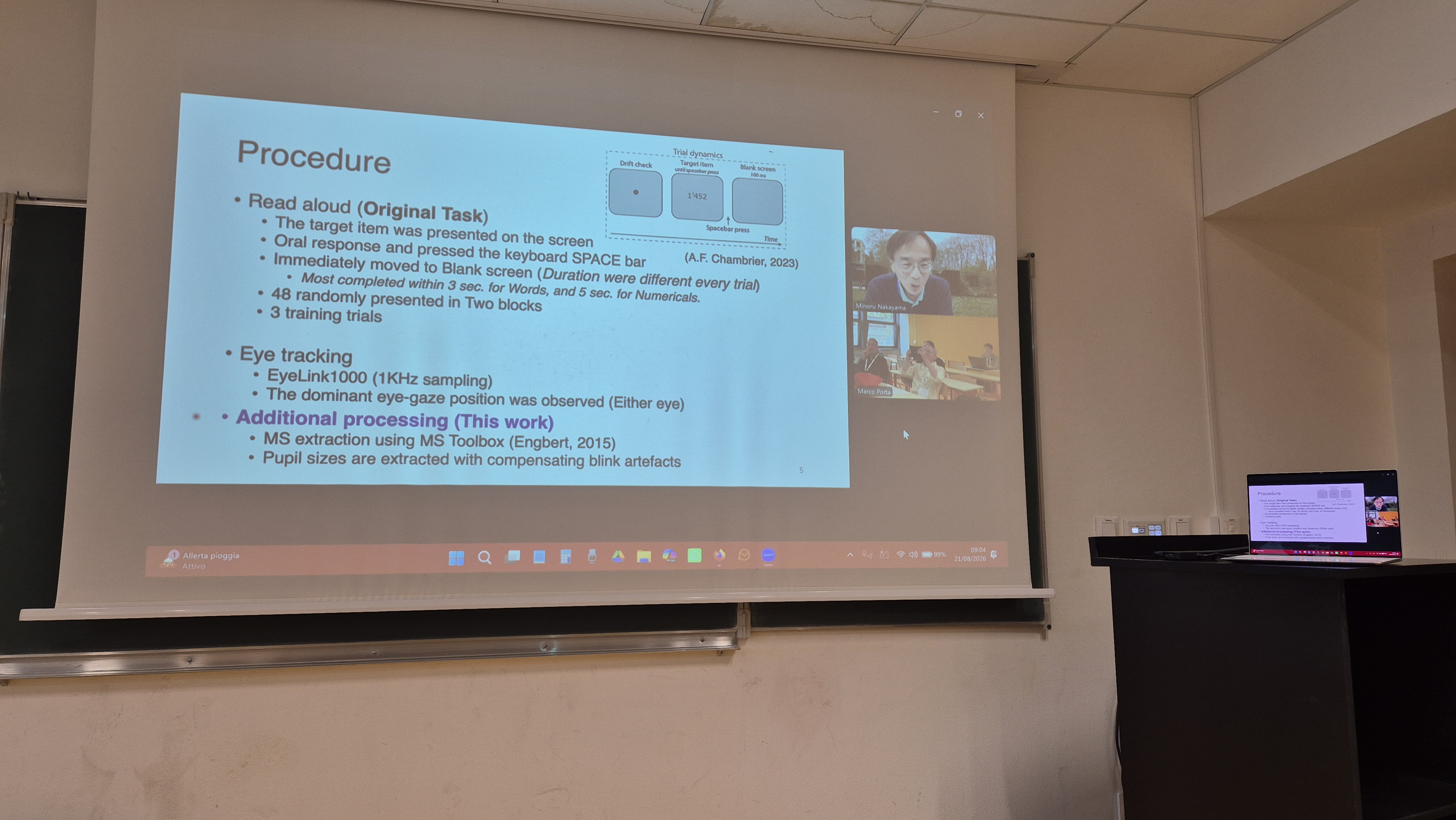 Minoru Nakayama (presenting remotely)
