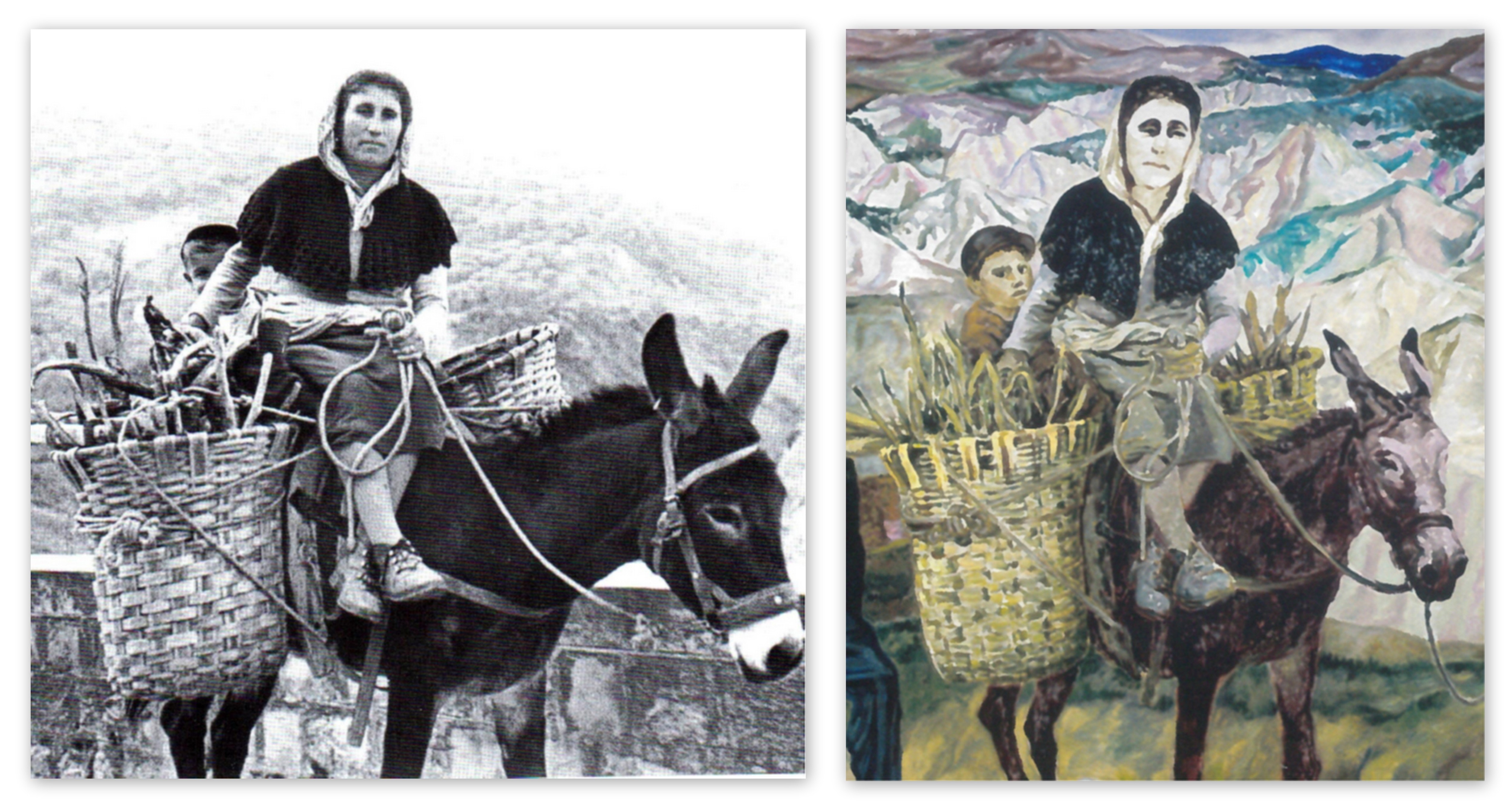 Photo taken by Mario Carbone and character painted by Carlo Levi